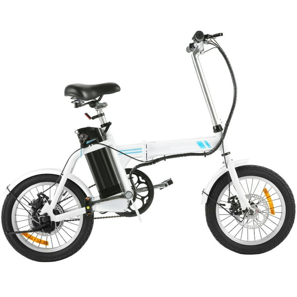 Folding Electric Bike 16 in. Aluminum Electric Commuter Bicycle with