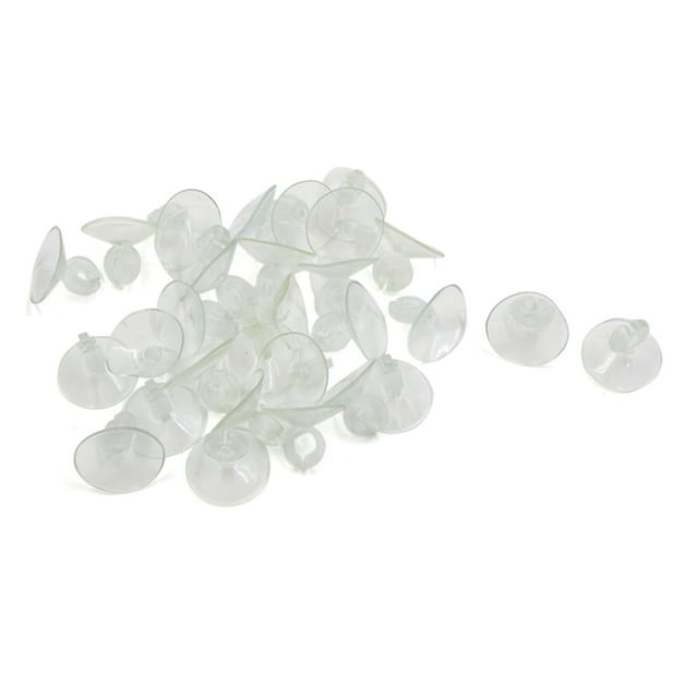 30Pcs Clip de Succión de Silicona Suave Ventosa Transparente para Acuario Pecera