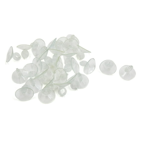 Unique Bargains 30pcs Clear Soft Silicone Suction Cup Clip Sucker for Aquarium Fish Tank
