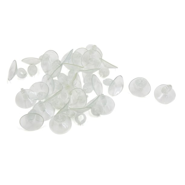 30Pcs Clip de Succión de Silicona Suave Ventosa Transparente para Acuario Pecera