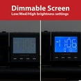 thumbnail image 3 of Feature-Rich Projection Alarm Clock with AM/FM Radio, Dual Alarm, and Dimming Display - Black, 3 of 8