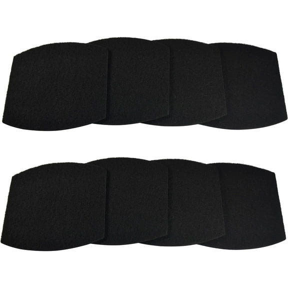 HQRP 8-Pack Cat Litter Box Replacement Carbon Filters Compatible with Petmate Booda Clean Step, Activated Carbon Charcoal Filters