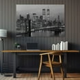 thumbnail image 4 of Wall Art Canvas Print Poster Black And White City Night Scene Canvas Painting Modern Oil Painting Contemporary Artwork for Home Decoration Office Kitchen Wall Decor (Set of 1 Framed, 08x12inch), 4 of 6