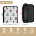 thumbnail image 4 of Hair Tool Organizer Bag with Heat Resistant Mat Removable Travel Storage Case for Hot Air Brushes Curling Irons Watercolor Snowman and Red Barn, 4 of 8