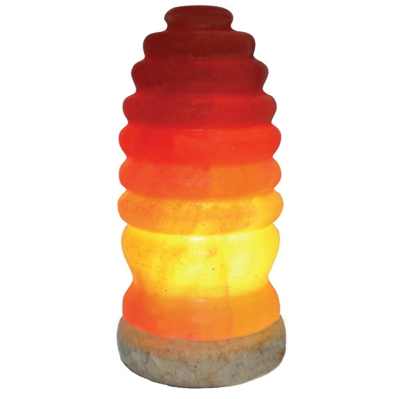 IndusClassic LGM-06 Pine Shape Himalayan Crystal Rock Salt Lamp With Marble Base and Dimmable Control