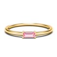 thumbnail image 1 of East-West Stackable Baguette Birthstone Ring - Pink Tourmaline (October), 1 of 5