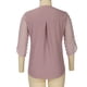 thumbnail image 5 of Camiseta de manga corta suelta con cuello en V sólido informal a la moda para mujer Pompotops  hkajfhjk472066, 5 of 8