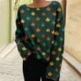 thumbnail image 5 of WTOBBY Women's Fashion Long Sleeve Christmas Snowman Snowflake Print Cardigan, Holiday Themed Jacket for Festive Outfits and Seasonal Wear,Green XL, 5 of 5