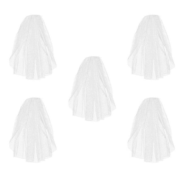 5 Pieces Bridal Short Veil Wedding Decorations Comb Girl Accessories Bride Prop Veils for Brides Ornament