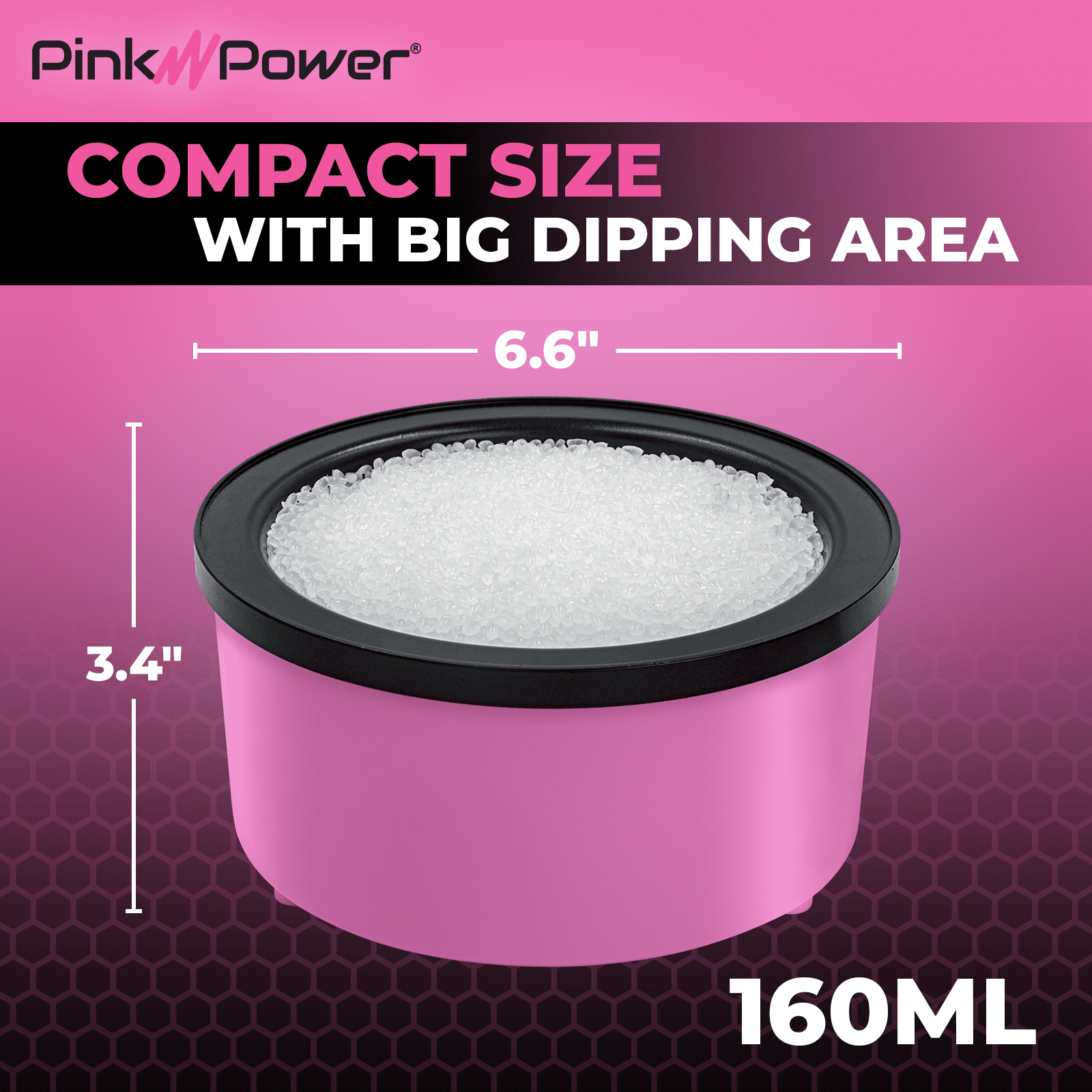 Pink Power Electric Hot Glue Pot for Crafts and 1lb Hot Glue Pellets Hot Melt Glue for Crafting - Adjustable Temp 225-400 F 160ml Hot Glue Skillet for Crafting - Hot Glue Pots for Crafting Glue Buddy