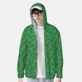 thumbnail image 2 of Saiise Tennis Rockets And Balls Pattern Sun Protection Hoodie for Men and Women, Lightweight Quick-Dry Windproof with Hood and Zip-Small, 2 of 7