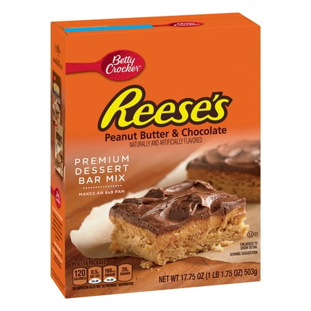 (4 Pack) Betty Crocker Reese's Peanut Butter and Chocolate Dessert Bar Mix, 17.75