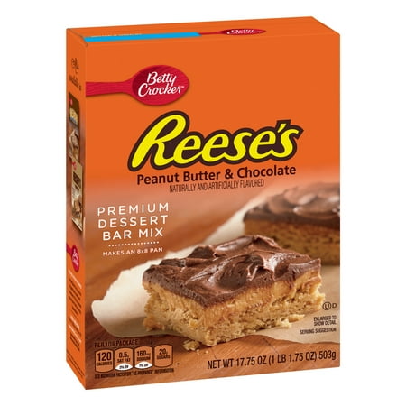 (4 Pack) Betty Crocker Reese's Peanut Butter and Chocolate Dessert Bar Mix, 17.75 (Best Peanut Butter Chocolate Brownies)