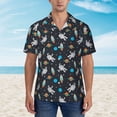 thumbnail image 4 of Haiem Space Printed Hawaiian Shirt for Men - Men’s Casual Beach Summer Shirts - Stretch Fabric with Modern Fit-X-Large, 4 of 9