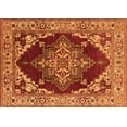 thumbnail image 1 of Ahgly Company Indoor Rectangle Oriental Orange Industrial Area Rugs, 5' x 7', 1 of 4