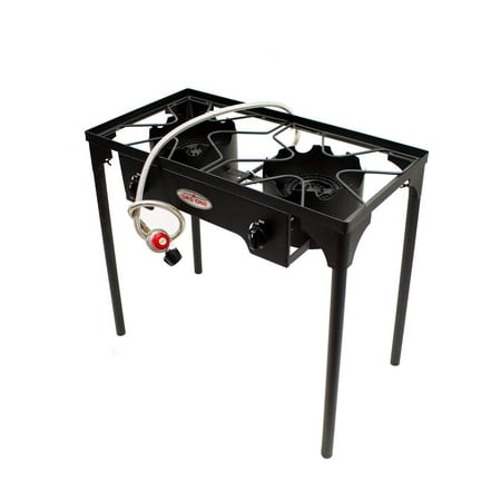 Gas One Double Burner Gas Propane Cooker Outdoor Camp Stove, BBQ Grill