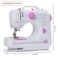 thumbnail image 5 of VIFERR Electric Sewing Machine Crafting Speed Crafting Mending Machine Portable Mini with 12 Built-in Stitches, 2 Speeds Double Thread, Embroidery,Foot Pedal for Beginners and Kids (White and Pink), 5 of 10