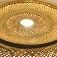 thumbnail image 3 of Lámpara de techo LED, accesorio de iluminación decorativa, lámpara de bambú tejida a mano, luz de para comedor, cocina, Hotel, decoración de 40cmx14cm SM SunniMix Lámpara de techo, 3 of 5