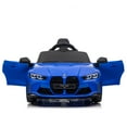 thumbnail image 6 of BMW M4 12V Kids Ride On Toy Car with Parents Remote, Electric Car with USB/MP3, Bluetooth, LED Light, Toddler Car with A Handle with Wheels and A Pull, Easy to Carry, Gift for Boys Girls 2-5, Blue, 6 of 13