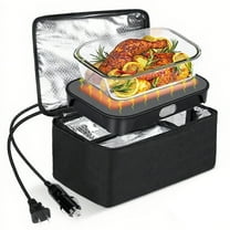 Portable Mini 12V/24V/110V 3-in-1 Car Food Warmer Electric Lunch Box Food Heater