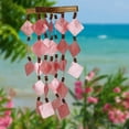 thumbnail image 6 of Woodstock Wind Chimes Asli Arts® Collection, Diamond Capiz Chime, 14" Red Wind Chime CDCR, 6 of 7