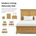 thumbnail image 6 of Furniture of America Stratford 2-Drawer Solid Wood Adult Bedroom Nightstand, Natural Oak, 6 of 12