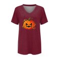 thumbnail image 4 of Bovemsi Womens Shirt Sleeve Tops Loose‑Fit V‑Neck Graphic Short‑Sleeve Prints Fashion Outfits Clothes XXXL, 4 of 4