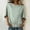 *Green, variant on ClodeEU Women's Linen Blend Shirt with Shoulder Ruffle ,Mid Sleeve Solid Color Casual Top with Tunic Hem Black,Womens Plus L