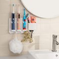 thumbnail image 2 of Adhesive Electric Toothbrush Holder Wall Mounted Razor Hanger Bathroom Organizer Box ABS (White), 2 of 6