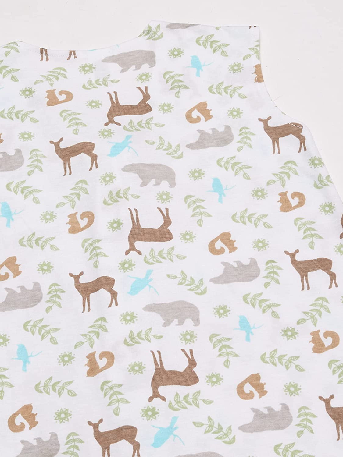 Touched by Nature Baby Boy Organic Cotton Sleeveless Wearable Sleeping Bag, Sack, Blanket, Forest, 6-12 Months