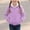 Purple, variant on Bnwani Black Hoodie Sweatshirt for Children Crew Neck Long Sleeve Fleece Casual Sportswear Solid Pocket Size 2-3t
