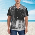 thumbnail image 2 of Disketp Heroic Lion Encounter Hawaiian Shirts for Men,Mens Casual Short Sleeve Button Down Shirts Beach Shirt,X-Large, 2 of 7
