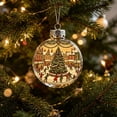 thumbnail image 7 of Vintage Christmas Ball Ornament, Old Fashioned Xmas Scene Printed Round Bauble Hanging Decorative Ornament for Tree Decor, 7 of 7