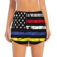 thumbnail image 2 of KLL American Flag Pattern Shorts Women,Athletic Shorts High Waisted Running Shorts Pocket Sporty Short Gym Elastic Workout Shorts-XX-Large, 2 of 7