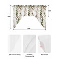 thumbnail image 5 of Green Pink Weeping Eucalyptus Swag Valances for Windows, Small Curtains Drapes, Spring Summer Farmhouse Leaves Kitchen Window Curtains Over Sink Window Treatment Valance for Bedroom/Bathroom 56"x36", 5 of 5