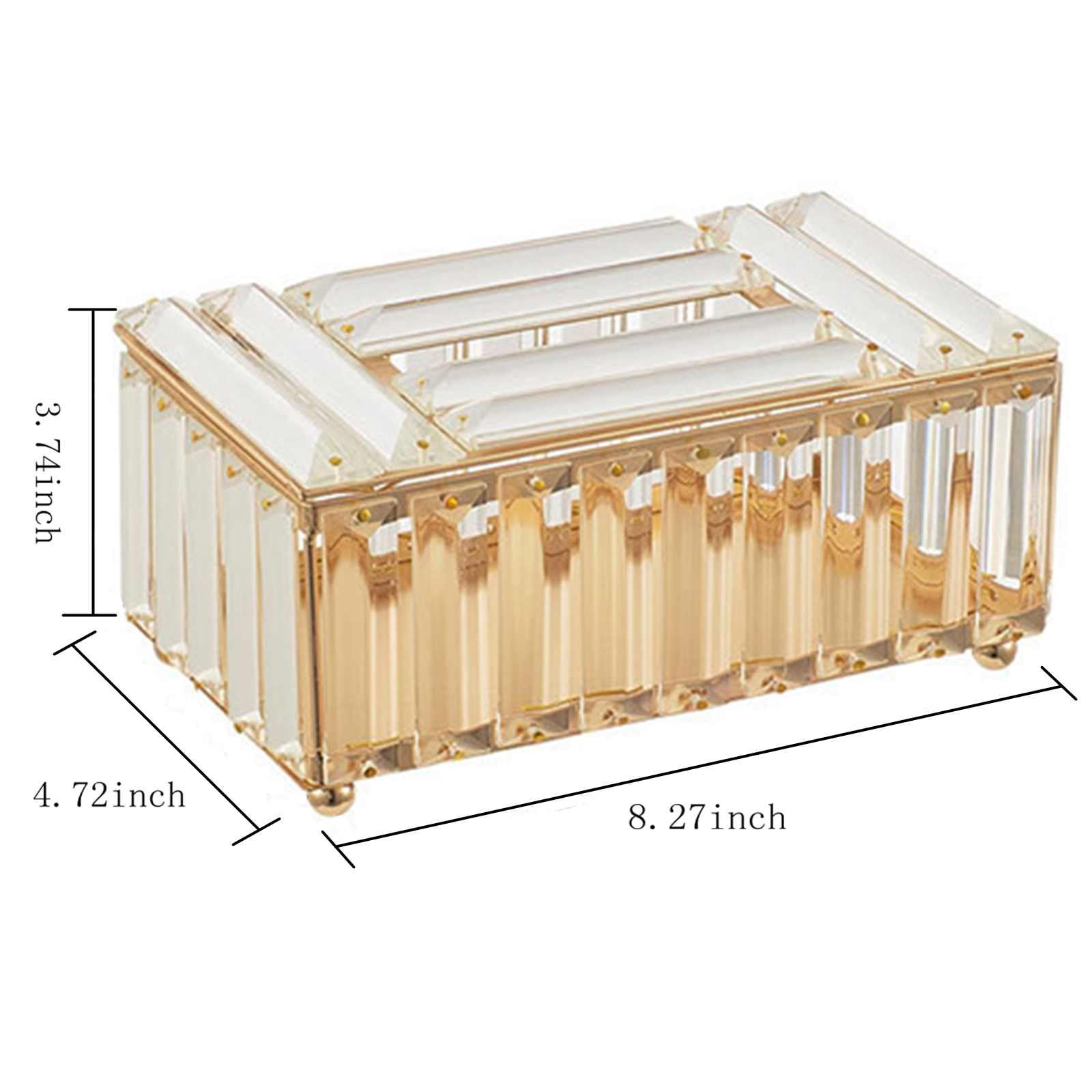 Crystal Tissue Box Wedding Desktop Tissue Case Office Paper Storage Rack  Holder