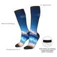 thumbnail image 4 of Fuzoiu Starry Night Ocean View Print Adult Stockings,Crew Socks,Unisex Fashion Socks, Casual Sports Socks,Comfortable Crew Socks for Everyday Wear and Sports, 4 of 6