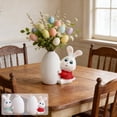 thumbnail image 7 of Easter Bunny Figurine, Resin Vase For Dried Flowers, Adorable Bunny-Shaped Home Decor With Sweater, Tabletop And Holiday Decoration, 7 of 7