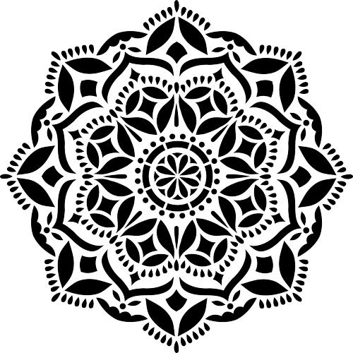 karma mandala stencil by designer stencils 10 mil plastic walmart com