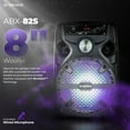 thumbnail image 2 of Audiobox ABX-82S Portable 8" PA Speaker with Stand, WaveSync™ Technology, Bluetooth, LED Lights, 1100W - Includes Microphone & USB Cable, 2 of 6