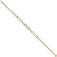 thumbnail image 2 of 14K Two-Tone Polished D/C Multi-Strand Infinity Bracelet (7.5 X 6) Made In Turkey fb1542-7.5, 2 of 5