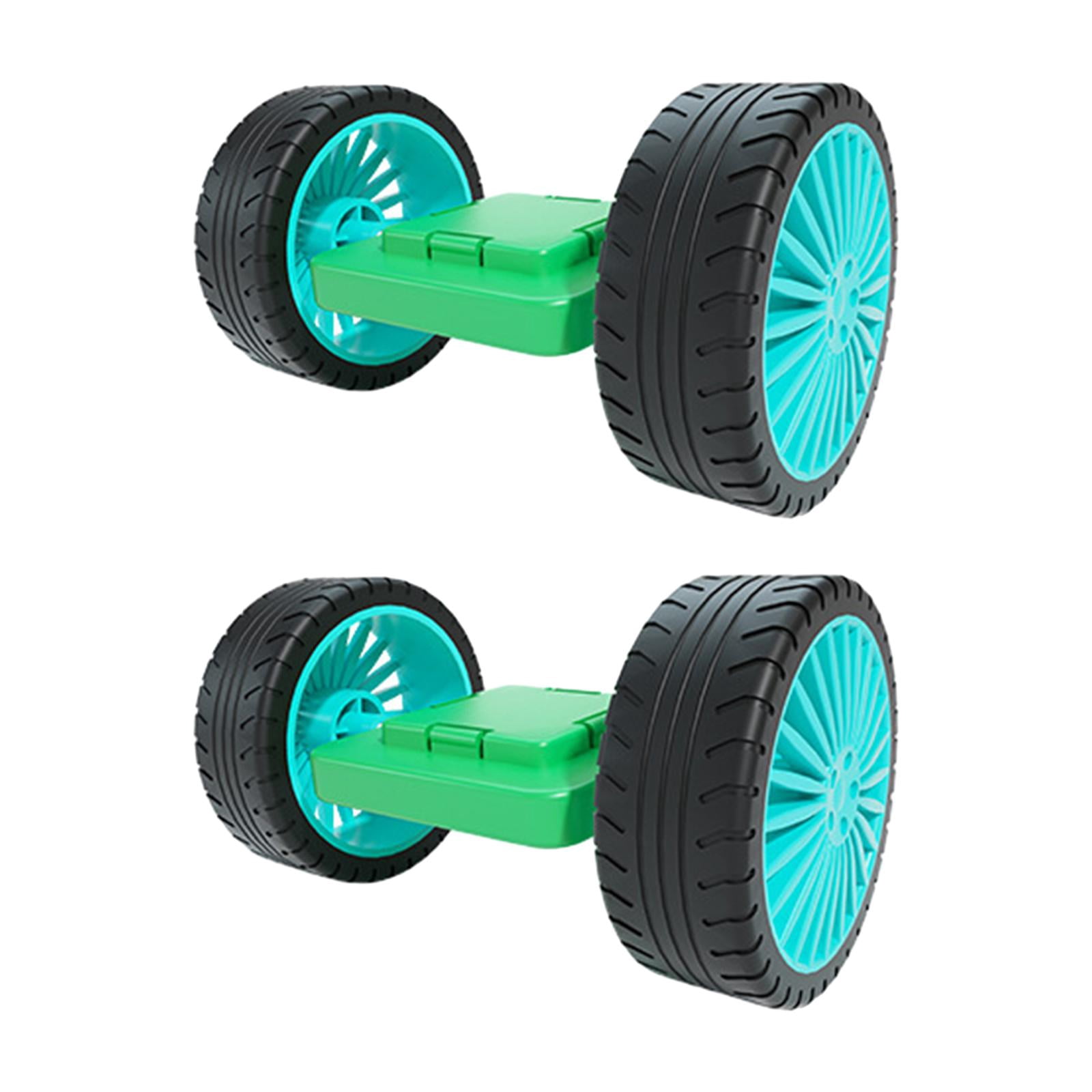 2 Pieces Blocks Wheels Bases Montessori Building Blocks for Kids