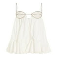 thumbnail image 4 of Women Loose Spaghetti Strap Dress Rhinestone Cutout Cocktail Party Mini A-line Dresses, 4 of 9