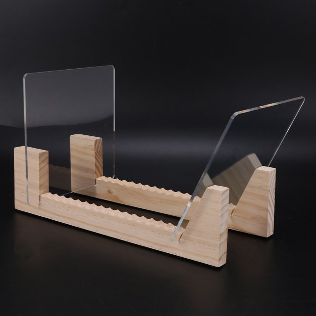2X Vinyl Record Storage Holder,Acrylic Ends,Display Your Singles and LPs in This Modern Portable Rack Unit