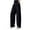 Z2-Black-kids pants, variant on Trousers Pants for Kid Elastic High Waist Baggy Straight Wide Leg Pants Solid Lounge Ice Silk Pants with Pockets 4-14 Years