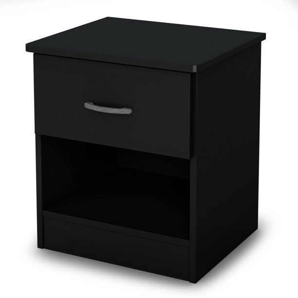 South Shore Smart Basics Kids' Nightstand, Pure Black