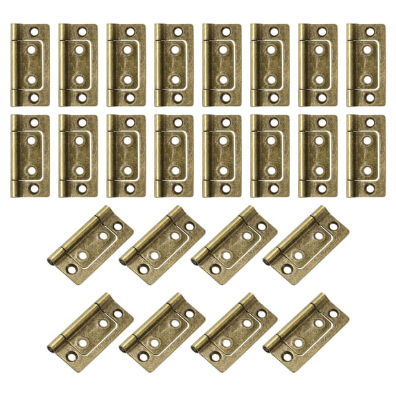 24Pack 2x1 Inch Door Hinges Non-Mortise No-Noise Plating, Bronze