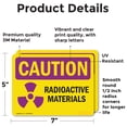 thumbnail image 2 of (2 Pack) Radioactive Materials OSHA Caution Radiation Sign 7 Inch X 5 Inch Vinyl Label Decal Sticker Weather Resistant, UV Protected for Workplace, Business, and Construction Site, Made, 2 of 7