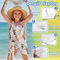 thumbnail image 6 of FUIALDOLG Rainbow Tie Dye Swimwear Set for Girl Age 7-18,Western Horse Swimsuits Teenager Girl Adjustable Spaghetti Strap Swimwear with Mesh Cover Up Skirt Kids Swimming Costume for Surfing,7-8Y, 6 of 7