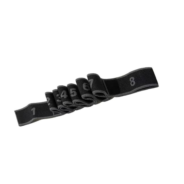 8 Segmented Yoga Resistance Band Stretching Elastic Exercise Fitness Loop Set
